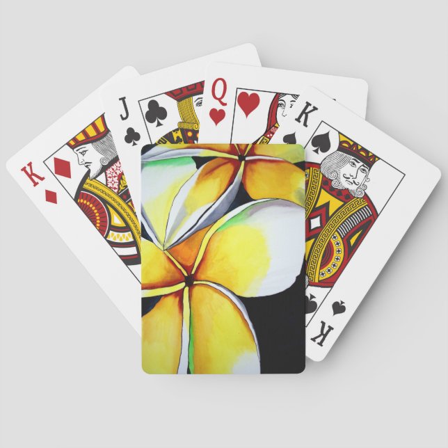 Frangipani Blume Spielkarten (Rückseite)