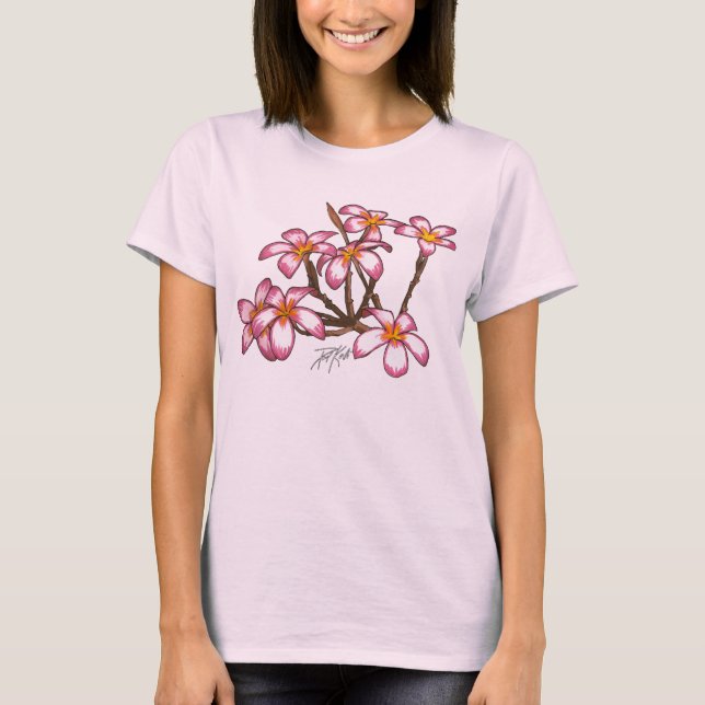 Frangipani-Blumen T-Shirt (Vorderseite)
