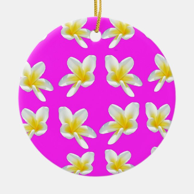 Frangipani_Blush, Keramik Ornament (Vorne)