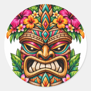 Frangipani Crown Tiki Aufkleber