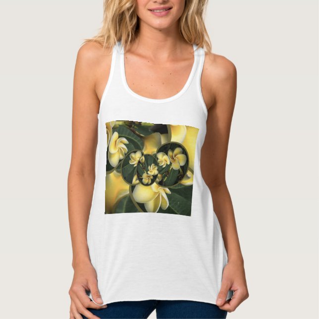 Frangipani Design Women's Racerback Tank Top (Vorderseite)