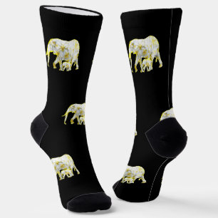 Frangipani Elephants, Crew Socks Socken