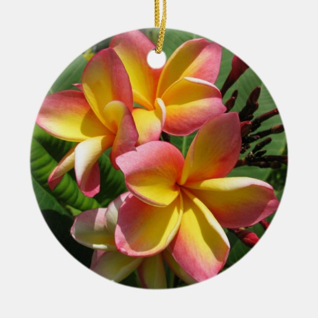 Frangipani Keramik Decoration Ornament (Vorne)