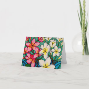 Frangipani Note Card Karte