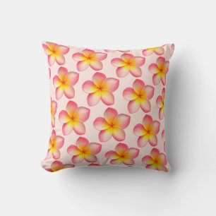 Frangipani Plumeria Blume Throw Kissen