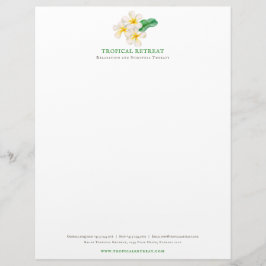 Frangipani Plumeria Health wellbeing business Briefbogen