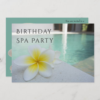 Frangipani & Pool Geburtstag Wellness-Center Tag Einladung