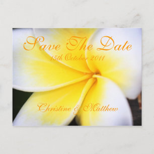 Frangipani - Save the Date Ankündigungspostkarte