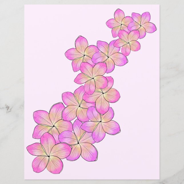 Frangipani Scrapbook Paper (Vorderseite)
