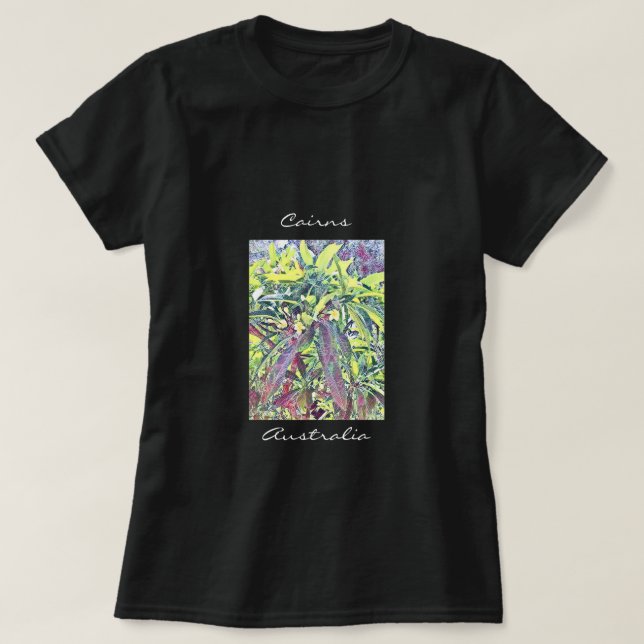 Frangipani Tree Cairns Australien tropisch T-Shirt (Design vorne)