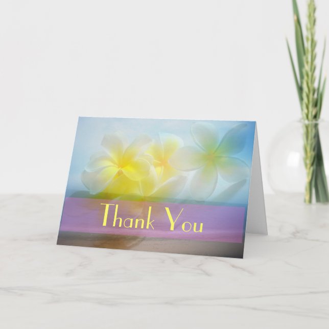 Frangipani Vielen Dank Dankeskarte (Vorderseite)