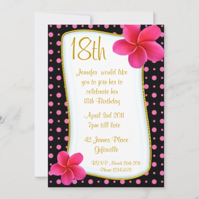 Franjapani-Party Einladung (Vorderseite)