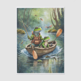 Frank and George Go Fishing, Fishing Frogs Seidenpapier