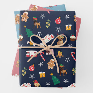 Frank & Baxter Weihnachtswrapping Paper - gemischt Geschenkpapier Set