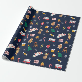 Frank & Baxter Weihnachtswrapping Paper - Marine Geschenkpapier