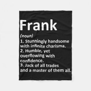 Frank Definition Personalisiert Name Funny Birthda Fleecedecke