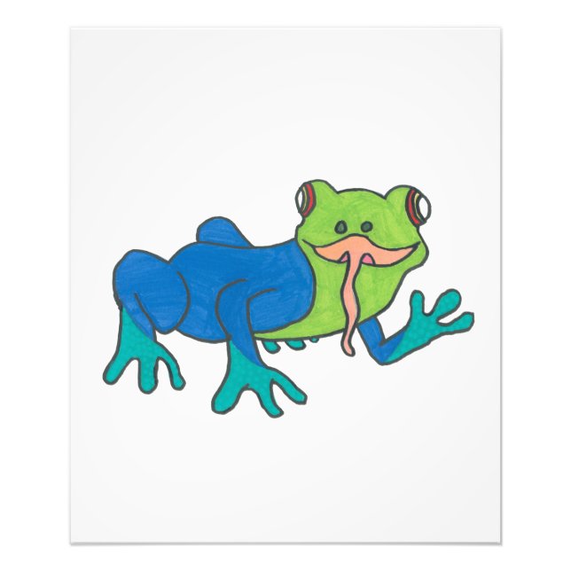 Frank der Frosch Großdruck Fotodruck (Vorne)
