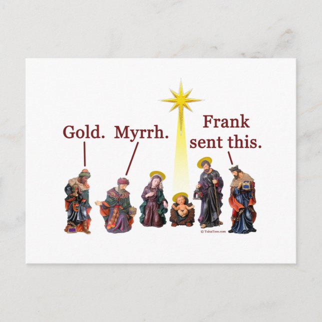 Frank geschickt diesem feiertagspostkarte (Vorderseite)