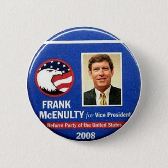 Frank McEnulty für Vizepräsidenten Button (Vorderseite)