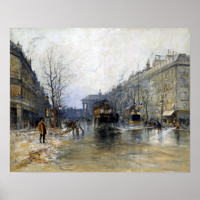 Frank Myers Boggs Paris Street Scene Poster (Vorne)