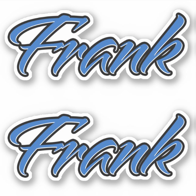 Frank Name blue Aufkleber Sticker Stickerset (Vorderseite)