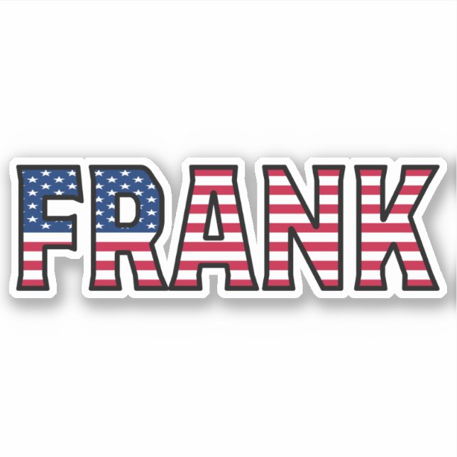 Frank Name Vorname USA Sticker Stickerset (Vorderseite)
