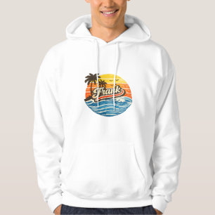 Frank Retro-Sonnenuntergang-Name-Design Hoodie