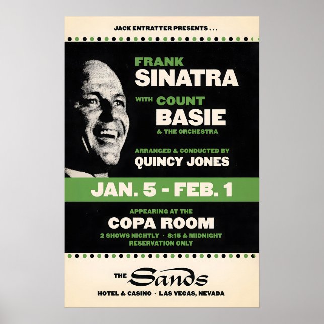 Frank Sinatra Jazzplakat - Sinatra im Sands Poster (Vorne)