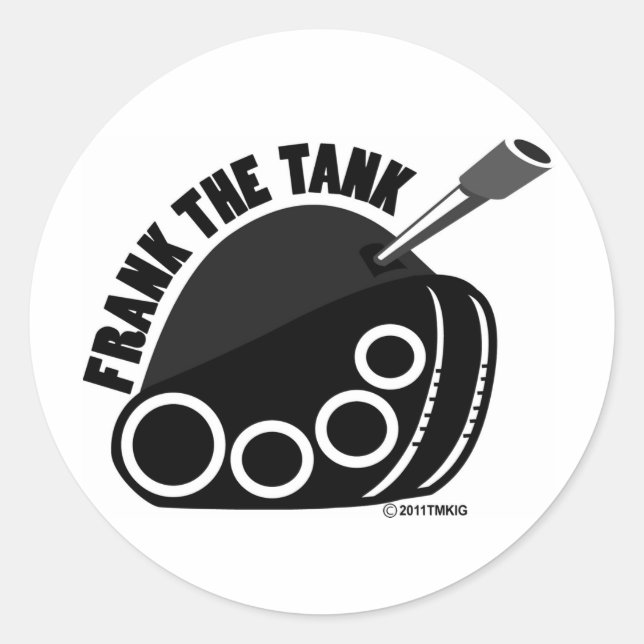 Frank: Tank-Logo-Aufkleber Runder Aufkleber (Vorderseite)