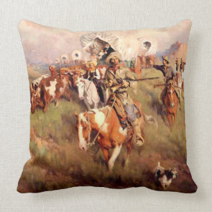 Frank Tenney Johnson Western Art "Immer westwärts" Kissen
