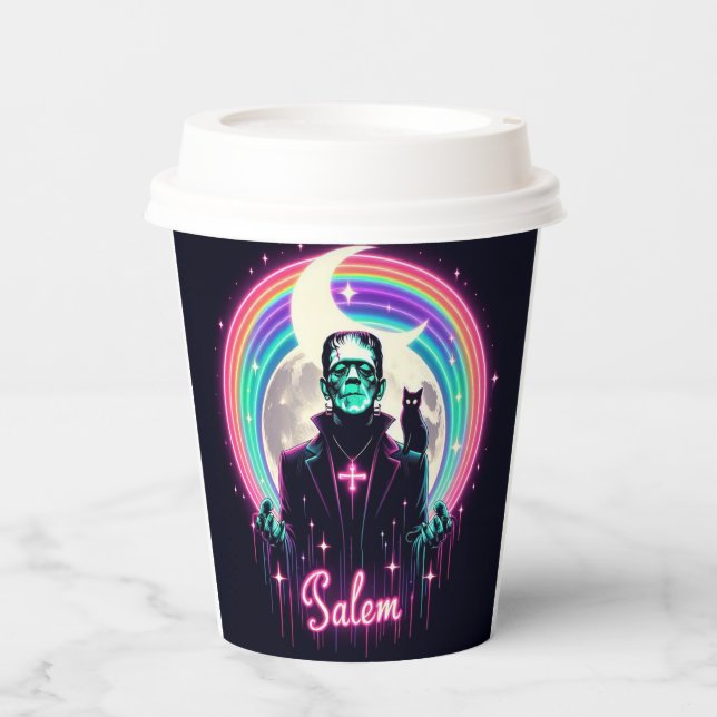 Frank und Cat Salem Papier Kaffeetasse Pappbecher (Vorderseite)