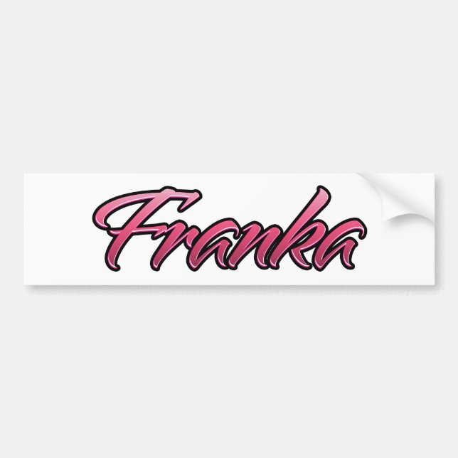 Franka verblasste rosa Aufkleber Sticker Autoaufkleber (Vorne)