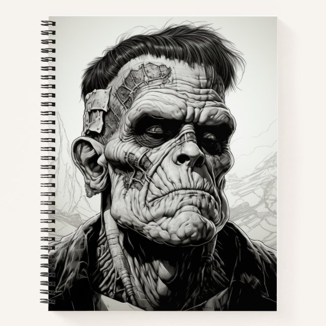 Franken Beängstigend Halloween Bullet Line-Noteboo Notizbuch (Vorderseite)