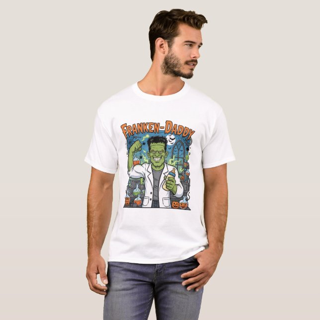 Franken-Daddy Halloween T-Shirt for Dads (Vorne ganz)