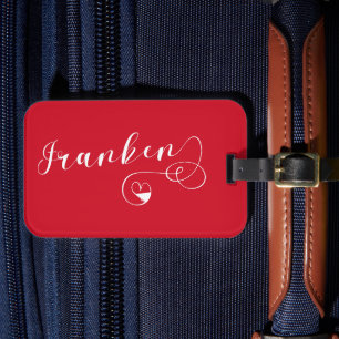 Franken, Französisches Flaggenherz, Franken Gepäckanhänger