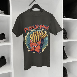 Franken Fries Funny Halloween Fries Pun Tri-Blend Shirt