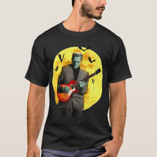 Franken Gitarre Frankenstein Plays Electric Guitar T-Shirt