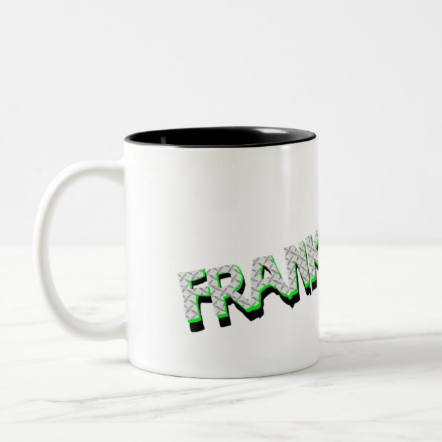 Frankenbent Entwurfs-Kaffee-Tasse! Zweifarbige Tasse (Links)