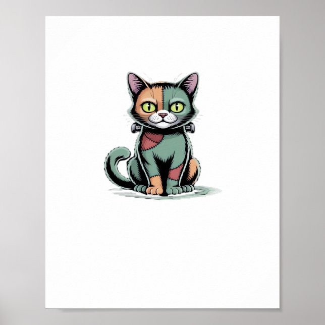 FrankenCat Oversized T - Shirt Poster (Vorne)