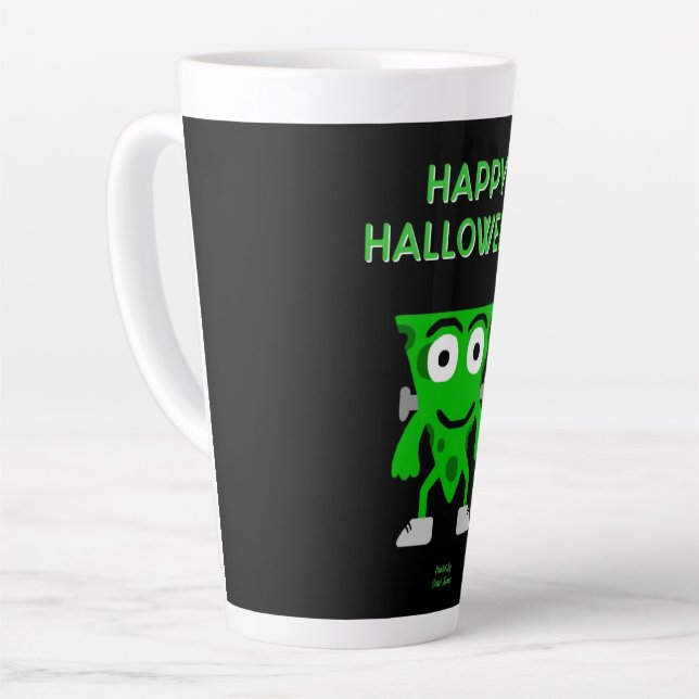FrankenCheese Halloween Grüße Große Latte Tasse (Linke Ecke)