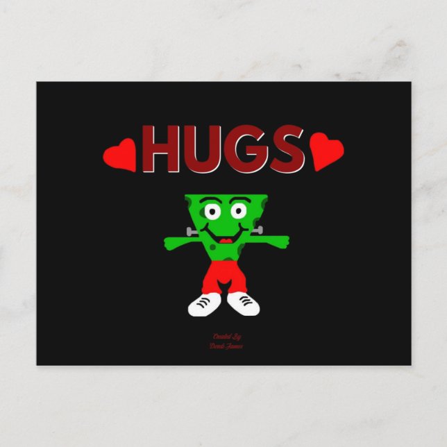 FrankenCheese Hugs Postcard Postkarte (Vorderseite)