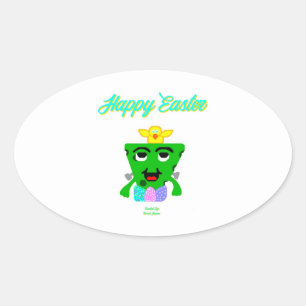 FrankenCheese Oval Sticker
