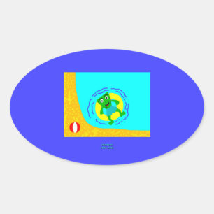 FrankenCheese Summer Oval Sticker