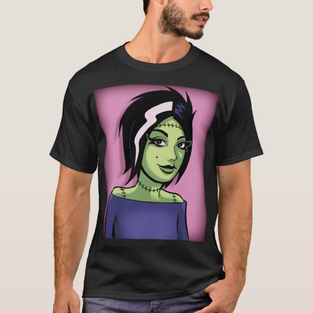 Frankenchica von Verteidigern der Stadt Monstro T-Shirt (Vorderseite)