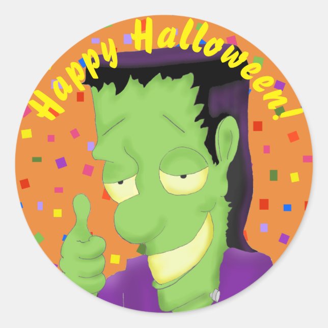 Frankencool Halloween Stickers (Vorderseite)