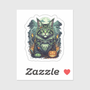 FrankenCoon - Maine Coon Halloween Aufkleber
