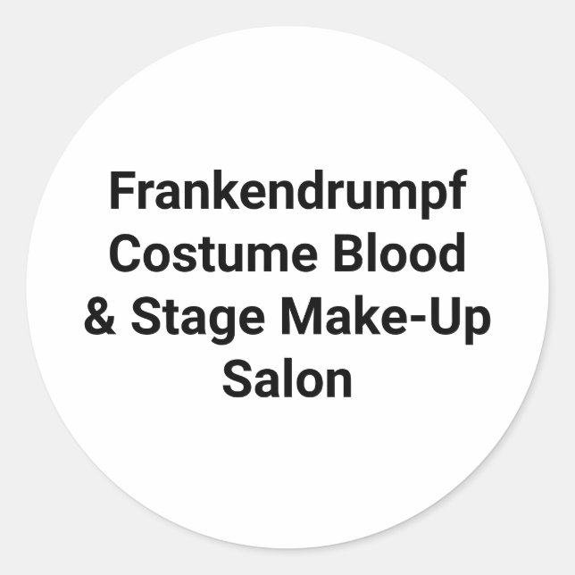 Frankendrumpf Costume Blood Hankamer Artjunkhaus Runder Aufkleber (Vorderseite)