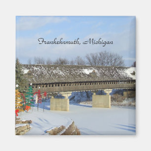 Frankenmuth Michigan Covered Wooden Bridge Magnet