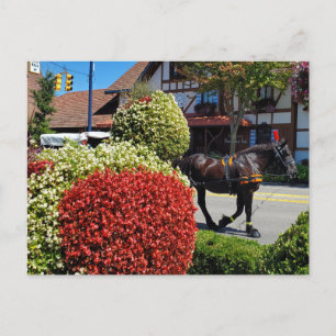 Frankenmuth, Michigan, gezeichnet Pferdewagen Postkarte