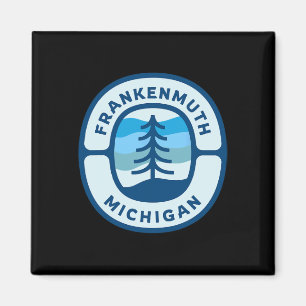 Frankenmuth Michigan Mi Retro Winter Forest Souven Magnet